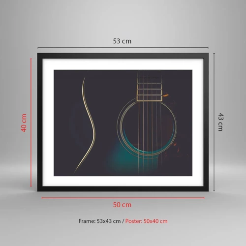 Poster in black frame - A Moment Before It Sounds - 50x40 cm
