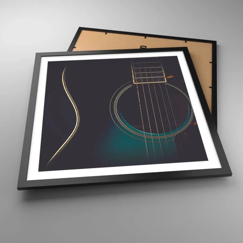Poster in black frame - A Moment Before It Sounds - 50x50 cm