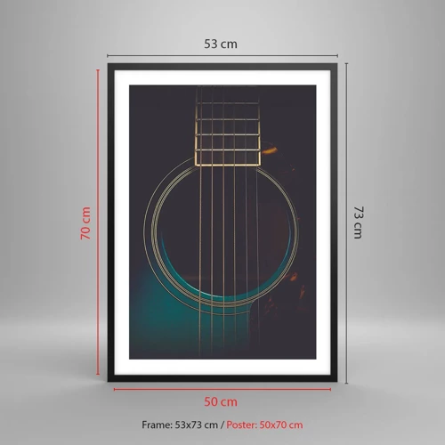 Poster in black frame - A Moment Before It Sounds - 50x70 cm