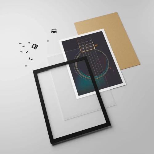 Poster in black frame - A Moment Before It Sounds - 50x70 cm