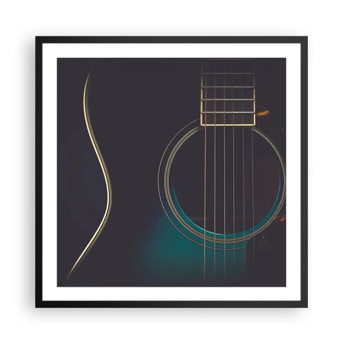 Poster in black frame - A Moment Before It Sounds - 60x60 cm