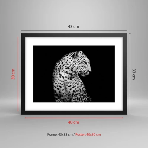 Poster in black frame - A Perfect Right Profile  - 40x30 cm