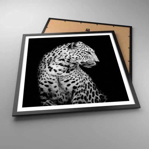 Poster in black frame - A Perfect Right Profile  - 60x60 cm