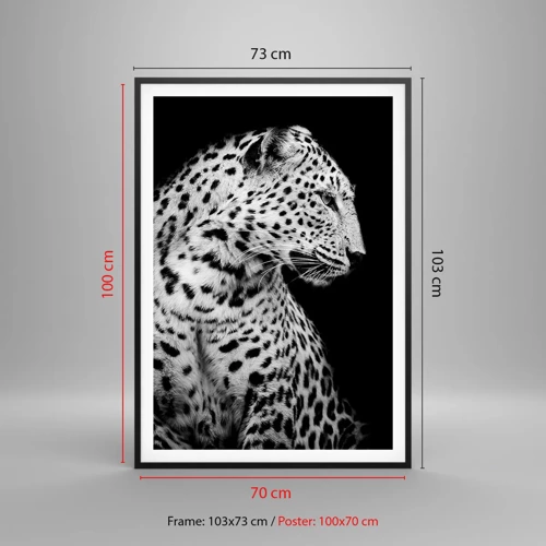 Poster in black frame - A Perfect Right Profile  - 70x100 cm