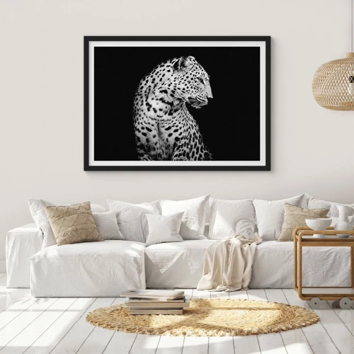 Poster in black frame - A Perfect Right Profile  - 70x50 cm