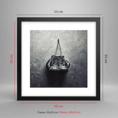 Poster in black frame - A Time of Fight and a Time of Peace - 30x30 cm