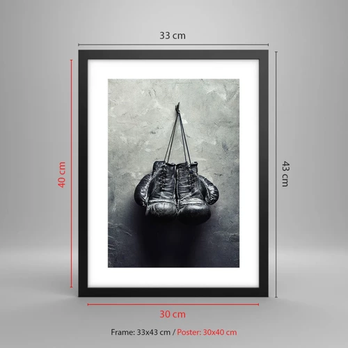 Poster in black frame - A Time of Fight and a Time of Peace - 30x40 cm