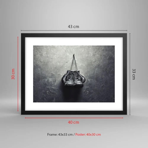 Poster in black frame - A Time of Fight and a Time of Peace - 40x30 cm