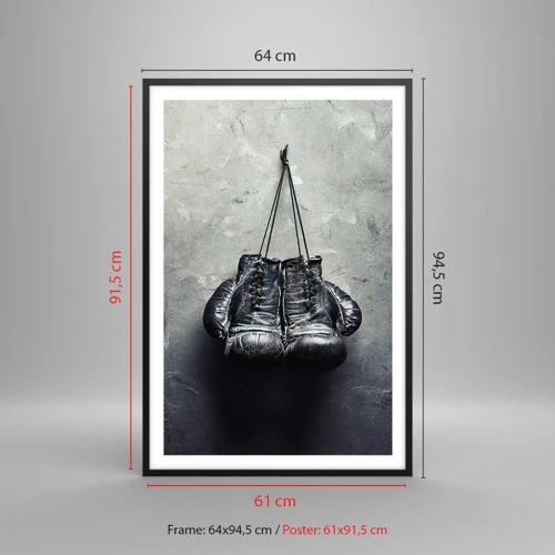 Poster in black frame - A Time of Fight and a Time of Peace - 61x91 cm