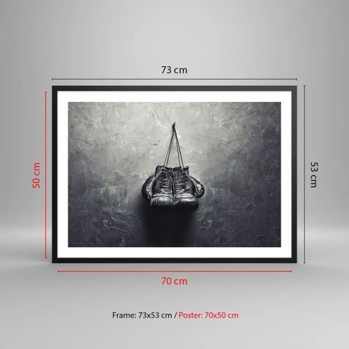 Poster in black frame - A Time of Fight and a Time of Peace - 70x50 cm