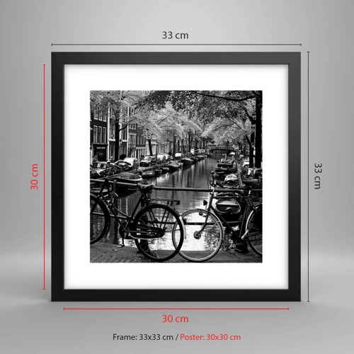 Poster in black frame - A Very Dutch View - 30x30 cm