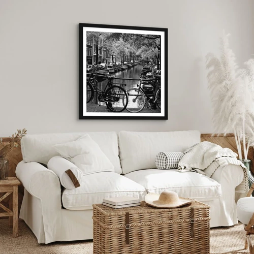 Poster in black frame - A Very Dutch View - 30x30 cm