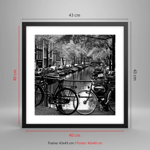 Poster in black frame - A Very Dutch View - 40x40 cm