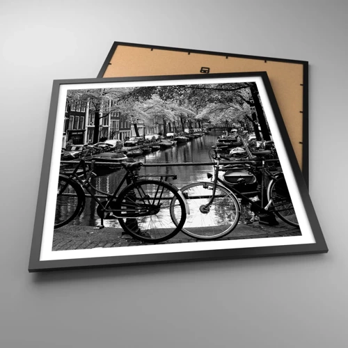 Poster in black frame - A Very Dutch View - 60x60 cm