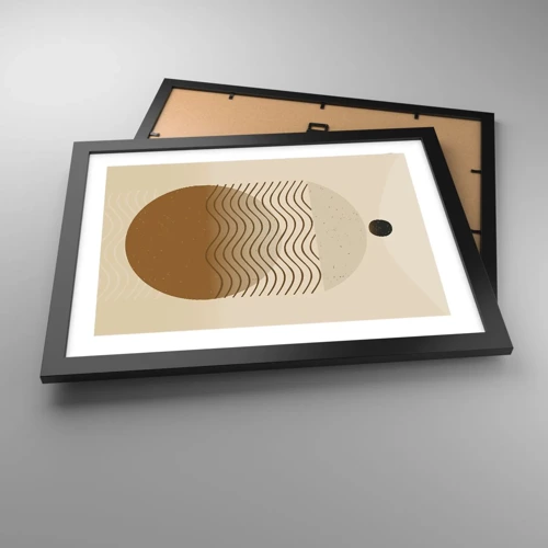 Poster in black frame - About the Origin of Geometrical Figures - 40x30 cm
