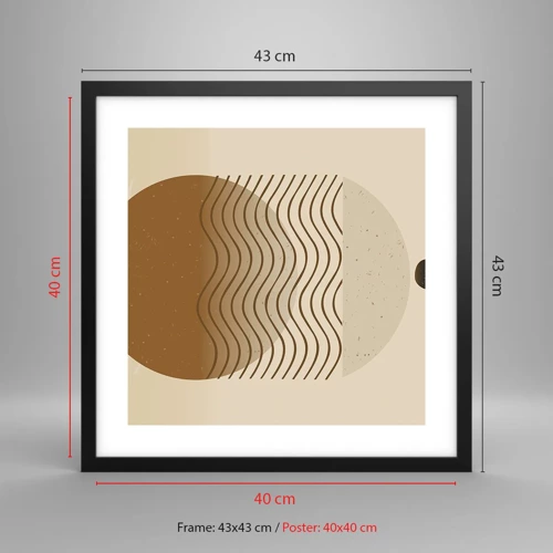 Poster in black frame - About the Origin of Geometrical Figures - 40x40 cm