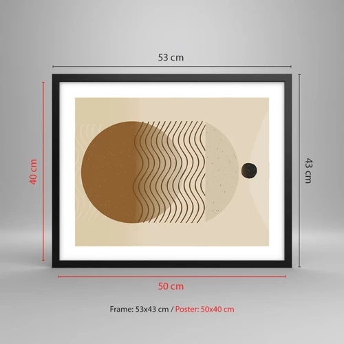 Poster in black frame - About the Origin of Geometrical Figures - 50x40 cm
