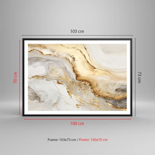 Poster in black frame - Abstract: Beauty and Good - 100x70 cm