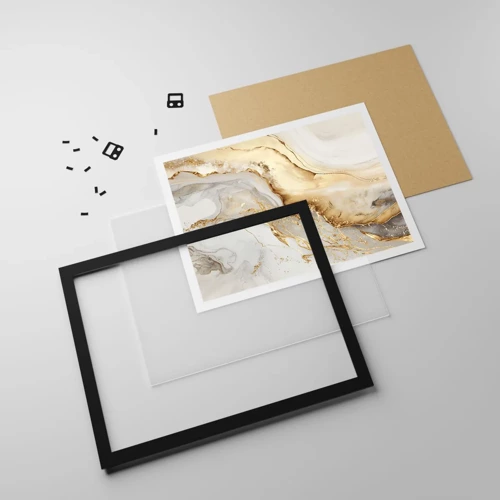 Poster in black frame - Abstract: Beauty and Good - 100x70 cm