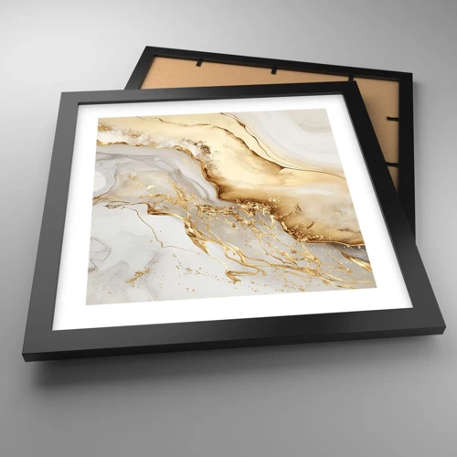 Poster in black frame - Abstract: Beauty and Good - 30x30 cm