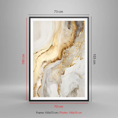 Poster in black frame - Abstract: Beauty and Good - 70x100 cm