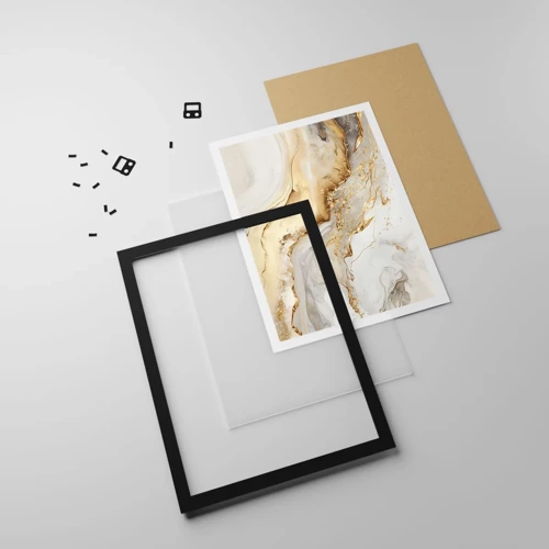 Poster in black frame - Abstract: Beauty and Good - 70x100 cm