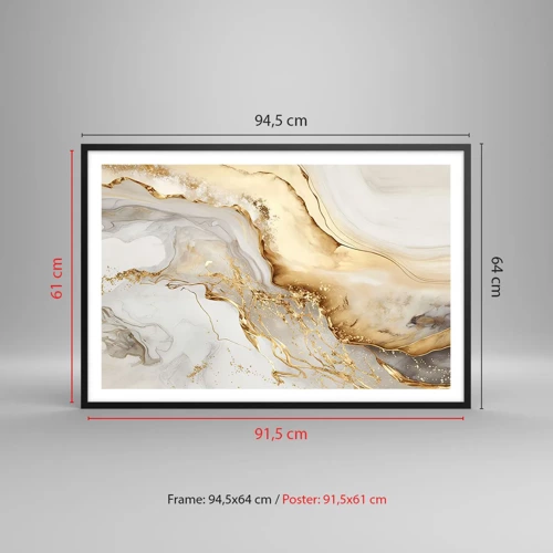 Poster in black frame - Abstract: Beauty and Good - 91x61 cm