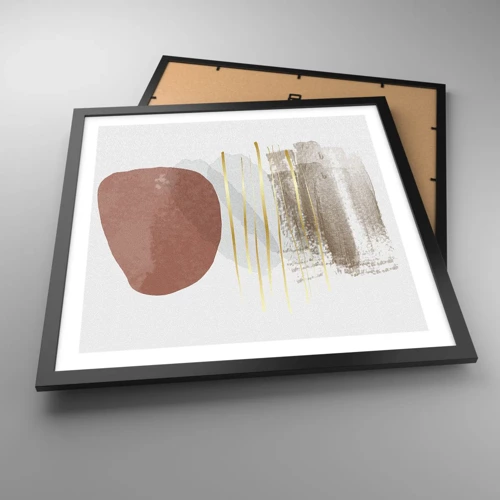 Poster in black frame - Abstract Colonnade - 50x50 cm