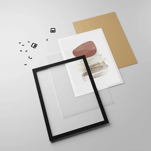 Poster in black frame - Abstract Colonnade - 50x70 cm