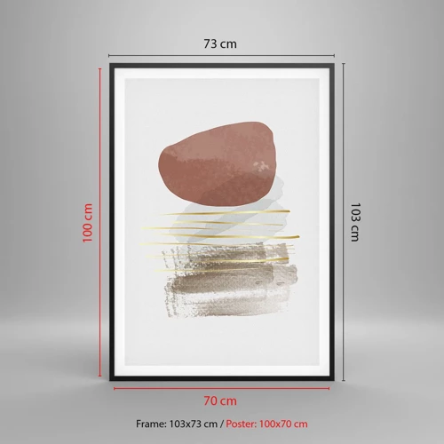 Poster in black frame - Abstract Colonnade - 70x100 cm