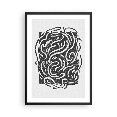 Poster in black frame - Abstract: Dance of Joy - 50x70 cm