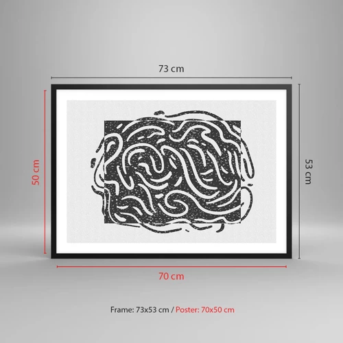 Poster in black frame - Abstract: Dance of Joy - 70x50 cm