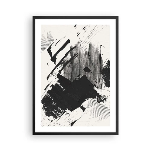 Poster in black frame - Abstract - Expression of Black - 50x70 cm