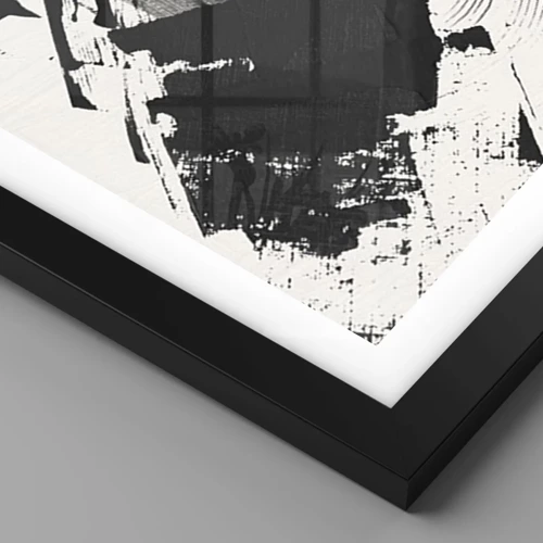 Poster in black frame - Abstract - Expression of Black - 60x60 cm