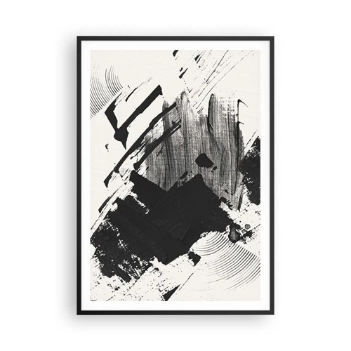 Poster in black frame - Abstract - Expression of Black - 70x100 cm