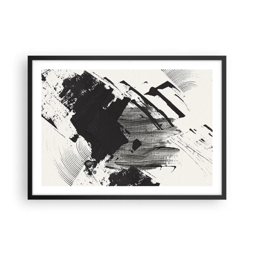 Poster in black frame - Abstract - Expression of Black - 70x50 cm