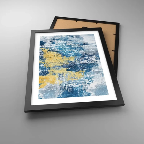 Poster in black frame - Abstract Full of Optimism - 30x40 cm