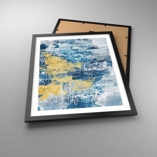 Poster in black frame - Abstract Full of Optimism - 40x50 cm