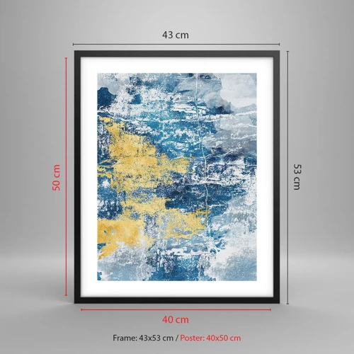 Poster in black frame - Abstract Full of Optimism - 40x50 cm