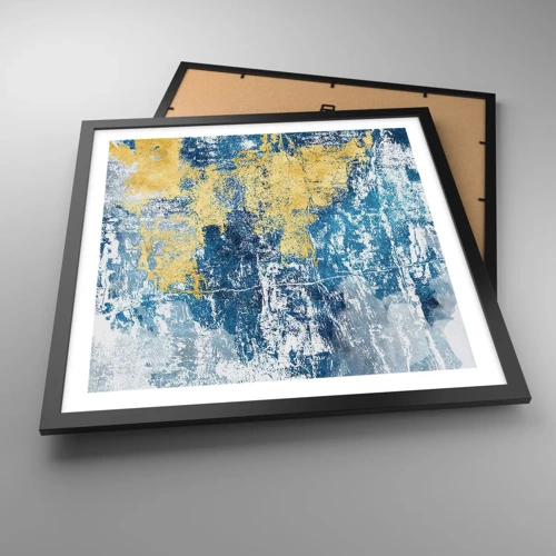 Poster in black frame - Abstract Full of Optimism - 50x50 cm