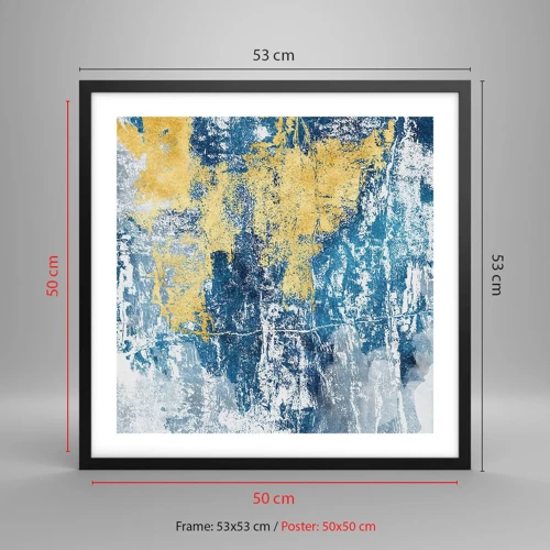 Poster in black frame - Abstract Full of Optimism - 50x50 cm