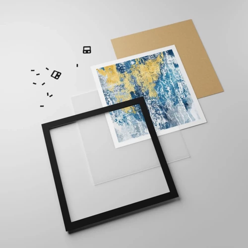 Poster in black frame - Abstract Full of Optimism - 50x50 cm