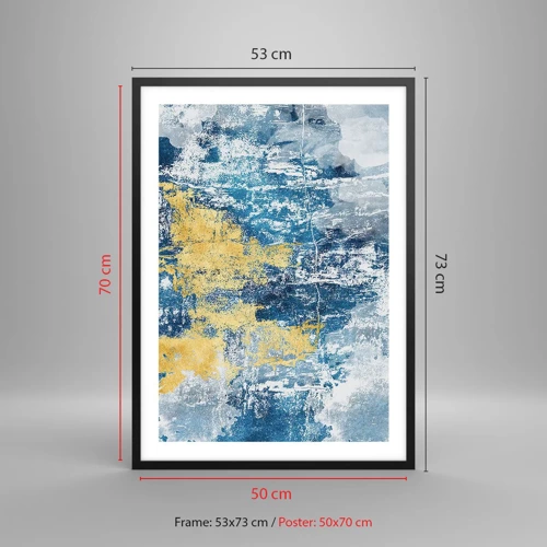 Poster in black frame - Abstract Full of Optimism - 50x70 cm