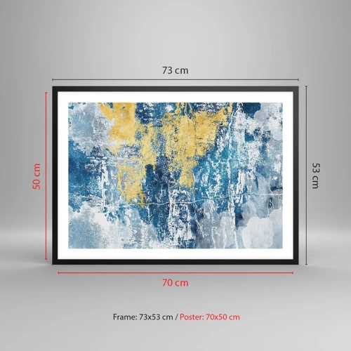 Poster in black frame - Abstract Full of Optimism - 70x50 cm