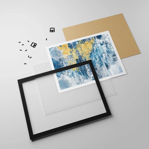 Poster in black frame - Abstract Full of Optimism - 70x50 cm