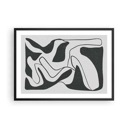 Poster in black frame - Abstract Fun in a Maze - 70x50 cm