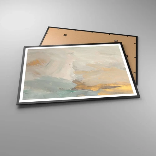 Poster in black frame - Abstract: Land of Gentleness - 100x70 cm