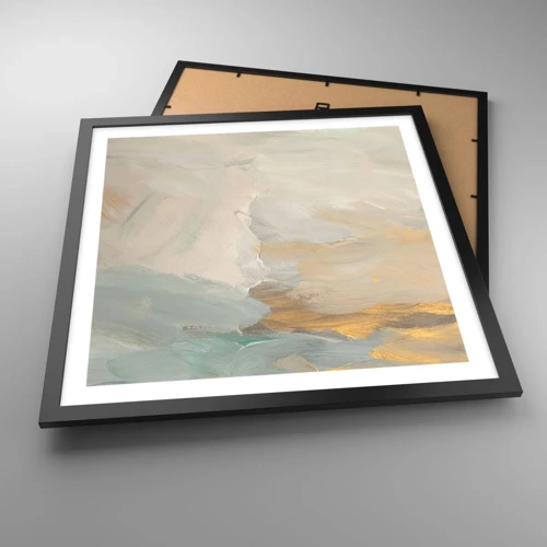 Poster in black frame - Abstract: Land of Gentleness - 50x50 cm