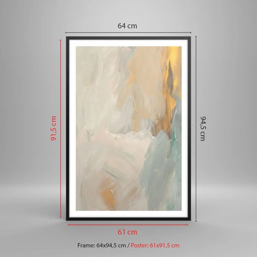 Poster in black frame - Abstract: Land of Gentleness - 61x91 cm