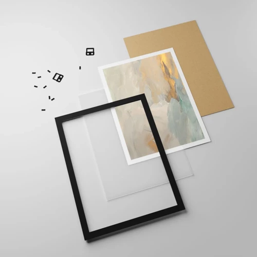 Poster in black frame - Abstract: Land of Gentleness - 61x91 cm